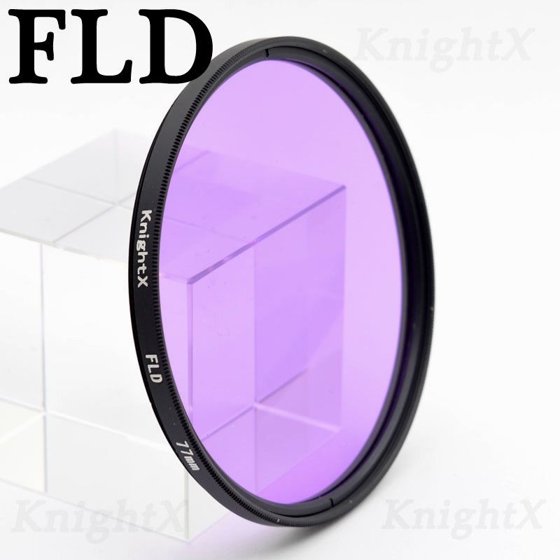 KnPackage-Filtre d'objectif pour Nikon,accessoires d'appareil photo Sony,X 49,52,55,58,62,67,72,77mm,FLD,UV,CPL,IL,D5200,D3300,D3100 Canon - Type FLD-77mm
