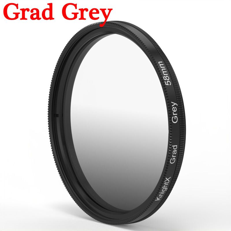 KnPackage-Filtre d'objectif d'appareil photo bleu,X melon al,ND Grad,Densité,Canon Eos,Sony,Nikon Photographie,49mm,52mm,55mm,58mm,67mm - Type Grad Grey-52mm