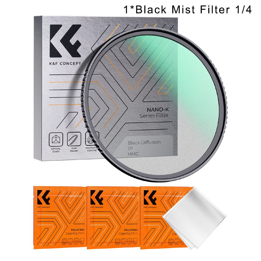 filtre de Diffusion de brume noire 49-82mm,1/4 1/8 avec multi-revêtement pour objectif Nikon DSLR 49mm 52mm 58mm 62mm 67mm 77mm 82mm - Type [Black Mist 1-4]-77mm