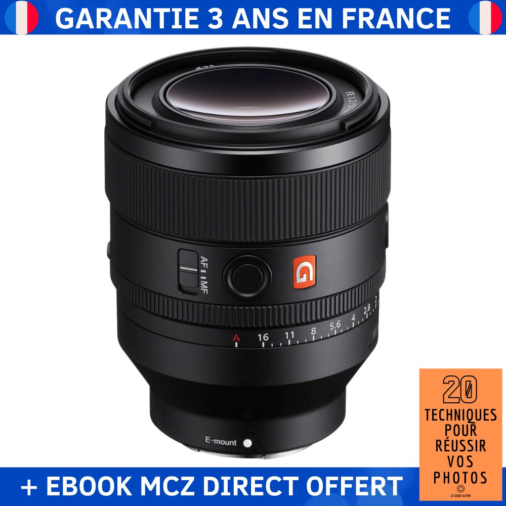 Sony FE 50 mm f/1.2 GM + Ebook '20 Techniques pour Réussir vos Photos' - Objectif Sony