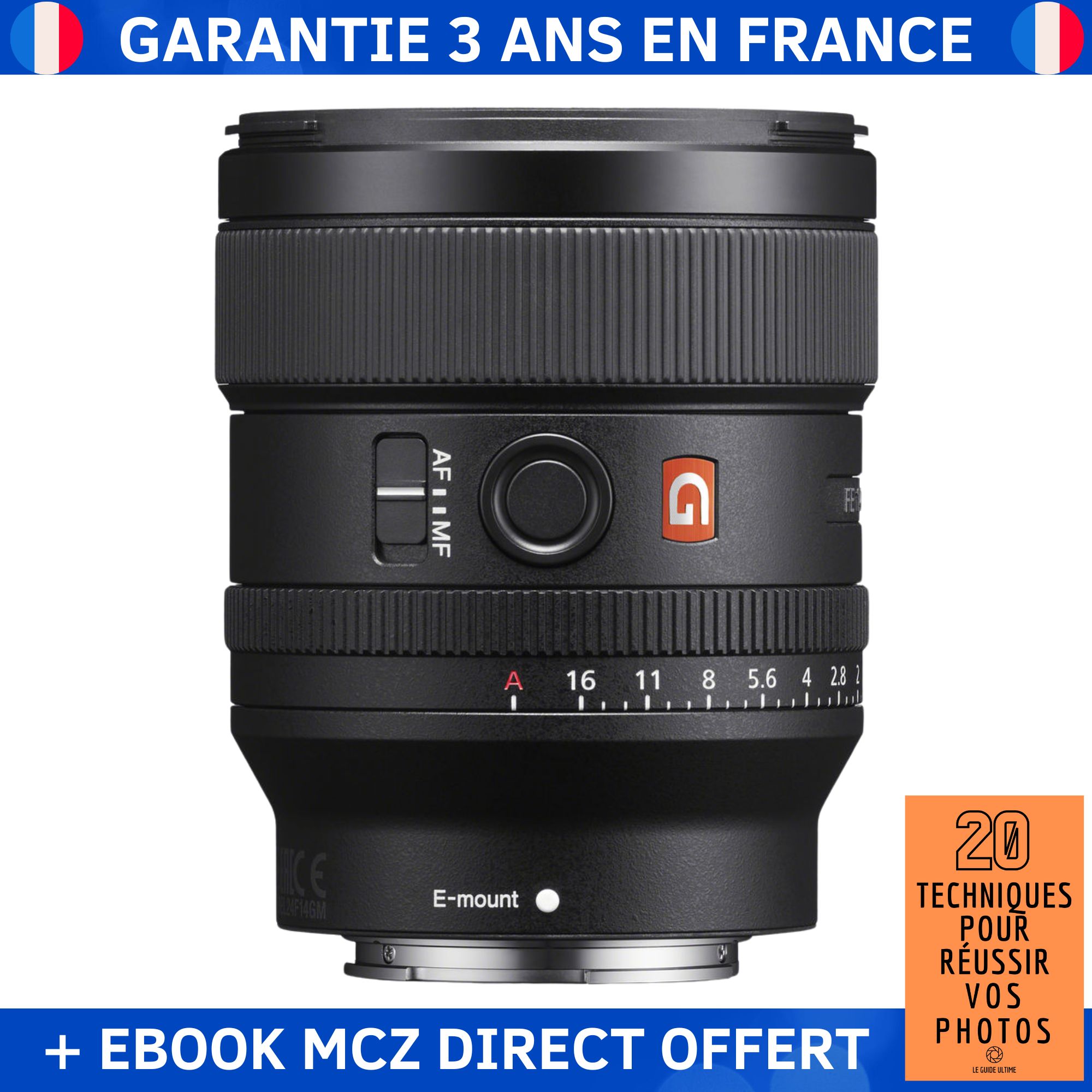 Sony 24mm F1.4 G Master + Ebook '20 Techniques pour Réussir vos Photos' - Objectif Sony