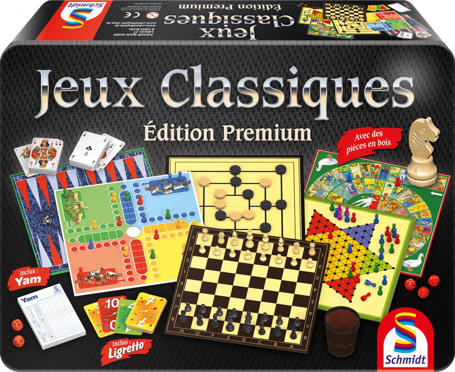 Jeux De Société Coffret Premium Boite Métal