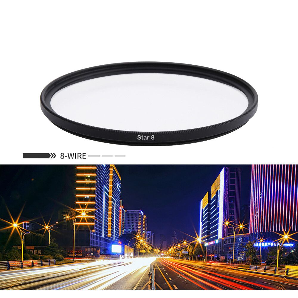 Filtre Macro 37/40. Filtre d'objectif pour appareil photo DSLR,5/43/46/49/52/55/58/62/67/72/77/82mm,gros plan 2/4/8mm,pour Canon,Nikon,Sony,accessoires - Type Star 8X-37mm