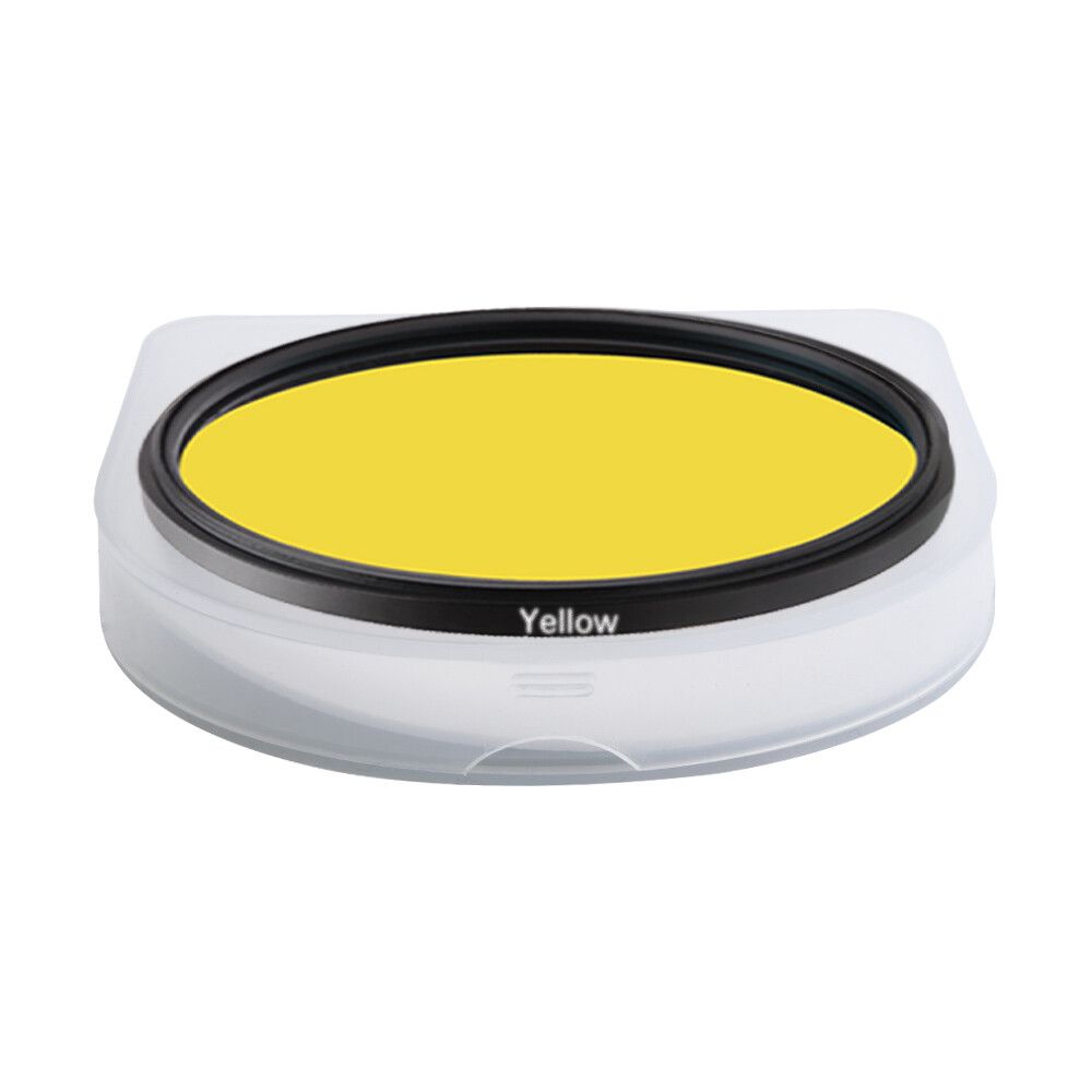 Filtre de lentille de couleur rouge/bleu/FLD circulaire universel,37/40.5/43/46/49/52/55mm 58mm 62mm 67mm 72mm 77 82mm pour Nikon Canon - Type Yellow-77mm