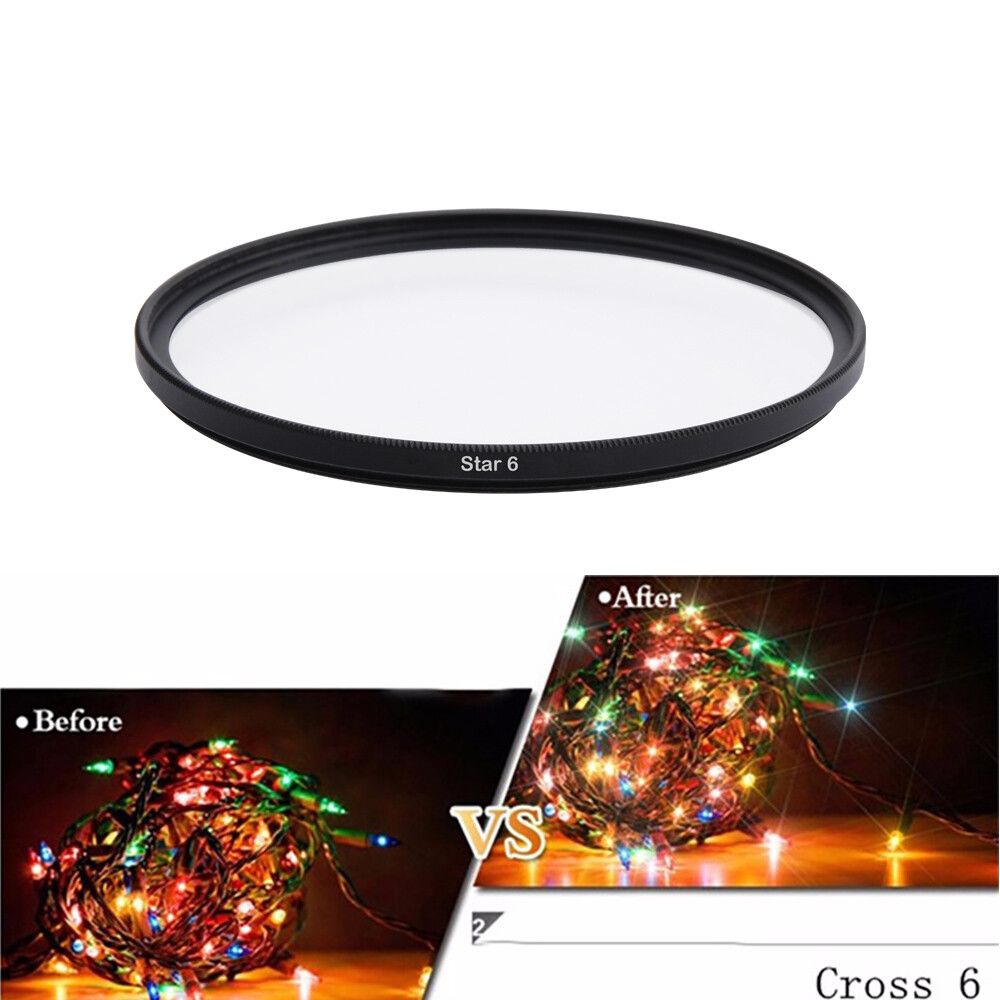 filtre d'objectif pour appareil photo DSLR,densité neutre 37/40.5/43/46/49/52/55/58/62/67MM 72/77/82mm,pour Canon,Nikon,Sony,accessoires - Type Star 6X-72mm