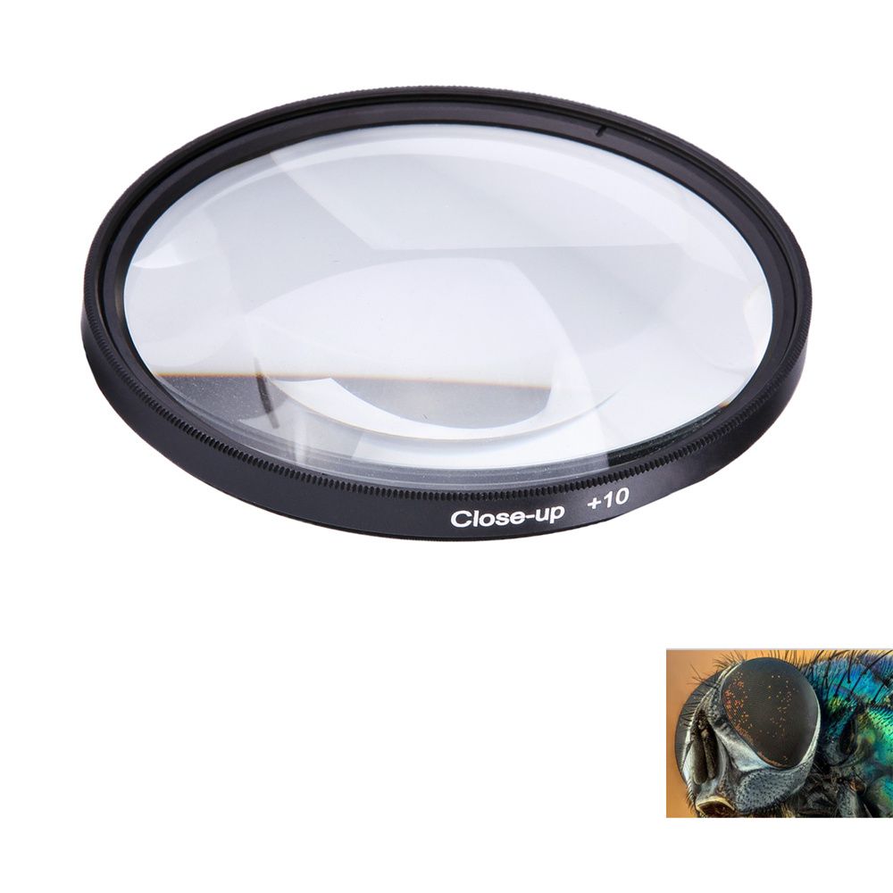 Filtre d'objectif Macro gros plan universel + 1/2/4/8/10 circulaire 37/40. Pour Nikon Canon 5/43/46/49mm 52mm 55mm 58mm 62mm 67mm 72mm 77 82mm - Type Close Up 10X-46mm