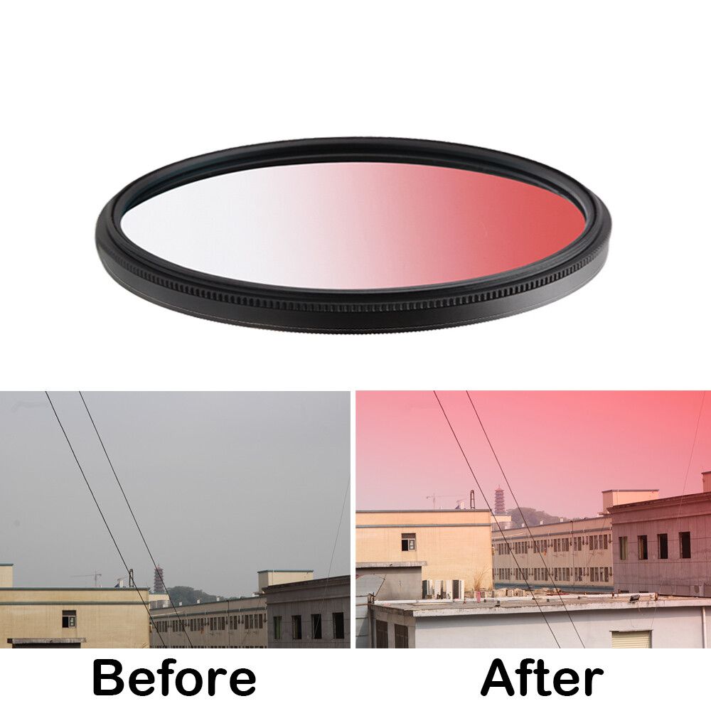 Filtre anti-brouillard à mise au point douce,accessoire pour appareil photo DSLR Canon,Nikon,Sony,37/40.5/43/46/49/52/55/58/62/67/72/77mm - Type G Red-43mm