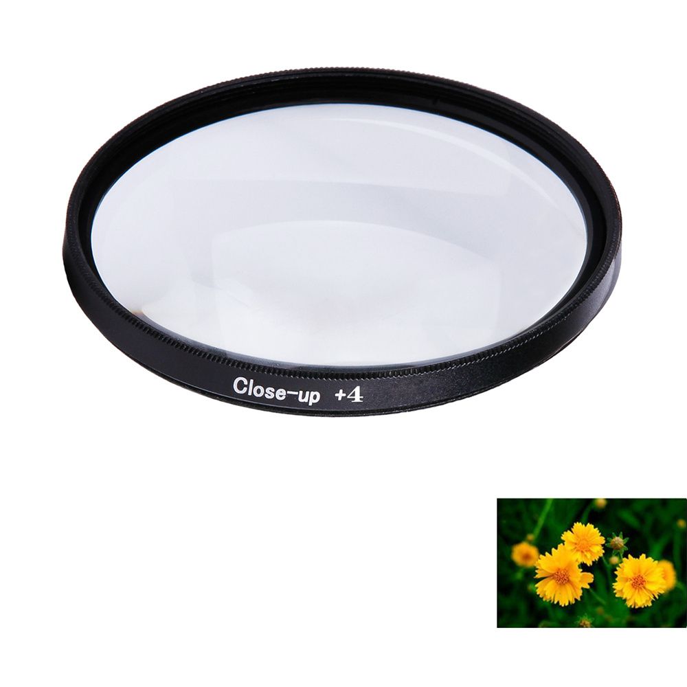 Filtre d'objectif Macro gros plan universel + 1/2/4/8/10 circulaire 37/40. Pour Nikon Canon 5/43/46/49mm 52mm 55mm 58mm 62mm 67mm 72mm 77 82mm - Type Close Up 4X-37mm