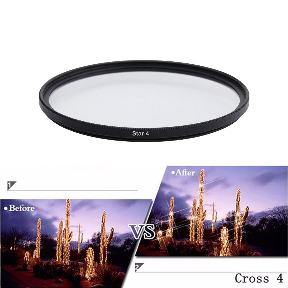 Filtre d'objectif à mise au point douce,accessoires universels pour appareil photo,pour Canon,Nikon,Sony,SRL,37,40.5,43,46,49,52,55,58,67,72,77,82mm - Type [Star 4]-46mm