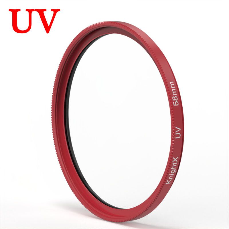 KnPackage-Filtre d'objectif d'appareil photo pour Canon,Sony,Nikon,ND Macro Close-up,Circular Yicin Izer,49mm,52mm,58mm,67mm,72mm,77mm,X Cpl - Type Red Frame UV-62mm
