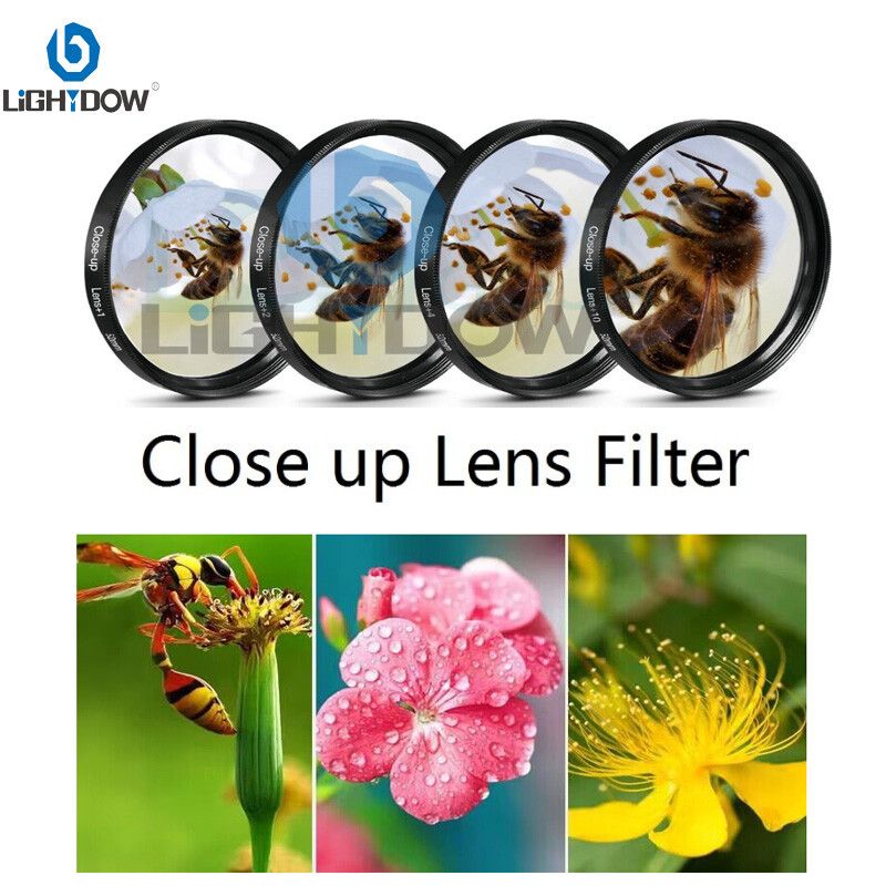 Lightdow-Filtre d'objectif Partenaires pour appareils photo,Close Up,Kit 4 en 1,1,2,4,10,49mm,52mm,55mm,58mm,62mm,67mm,72mm,77mm,IL,Nikon,Sony - Type 52mm
