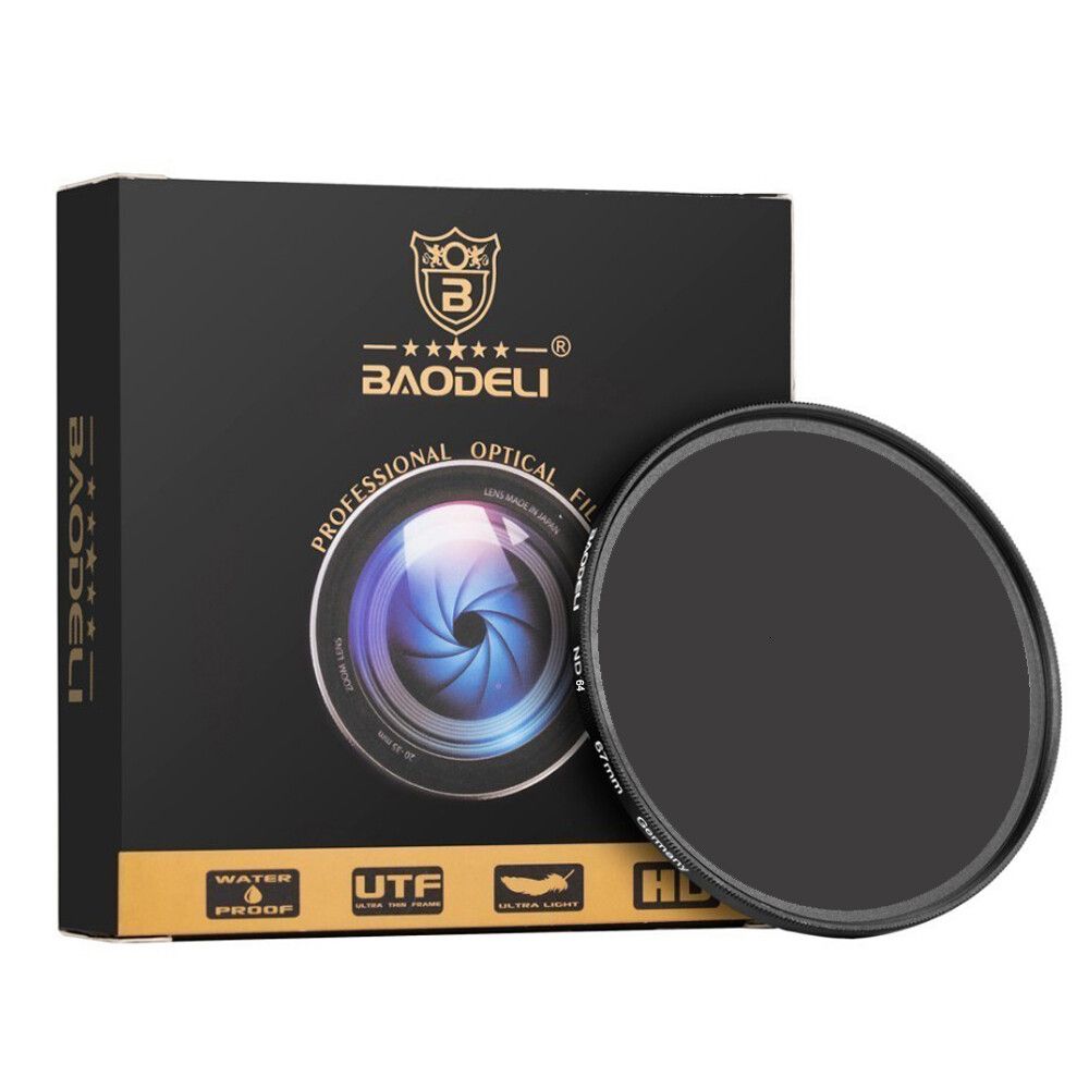 BAODELI-Filtre pour objectif d'appareil photo,objectif IL,Nikon D3200,D3500,D5100,D5600,Sony A6000,Nd 64,1000,49,52,55,58,62,67,72,77,82mm,M50,600d - Type ND64 FILTER-58mm #A