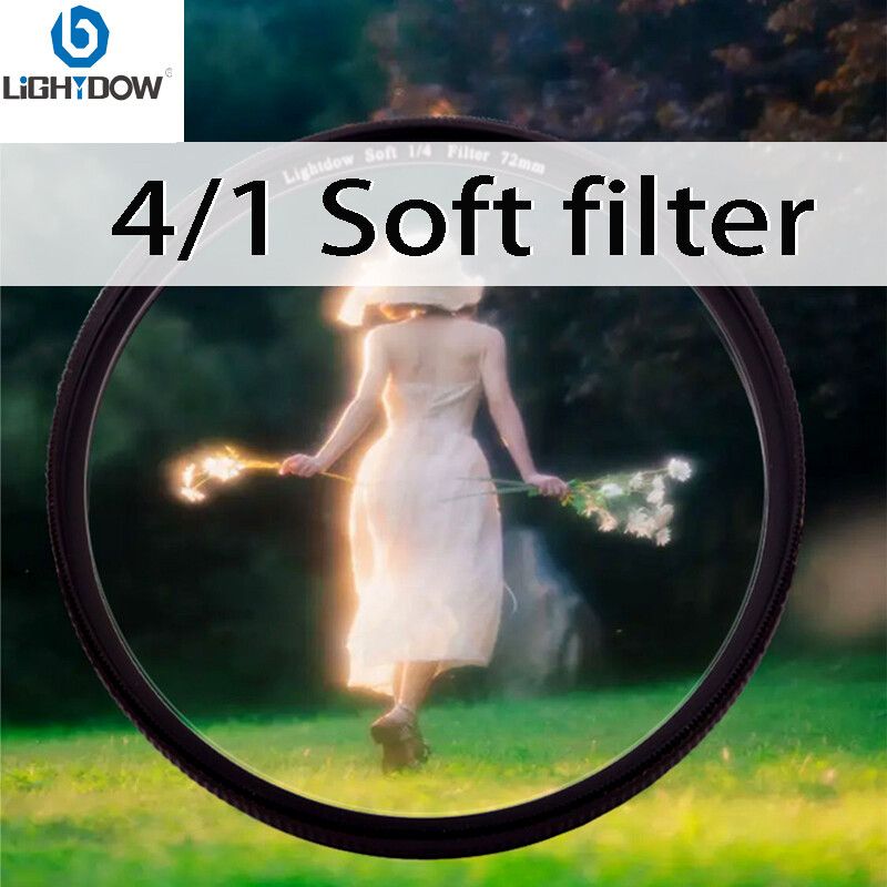 Lightdow-Filtre d'objectif souple blanc pour appareil photo,appareil photo,Nikon,objectif Sony,1/4,49mm,52mm,55mm,58mm,62mm,67mm,72mm,77mm,82 mm - Type 72MM