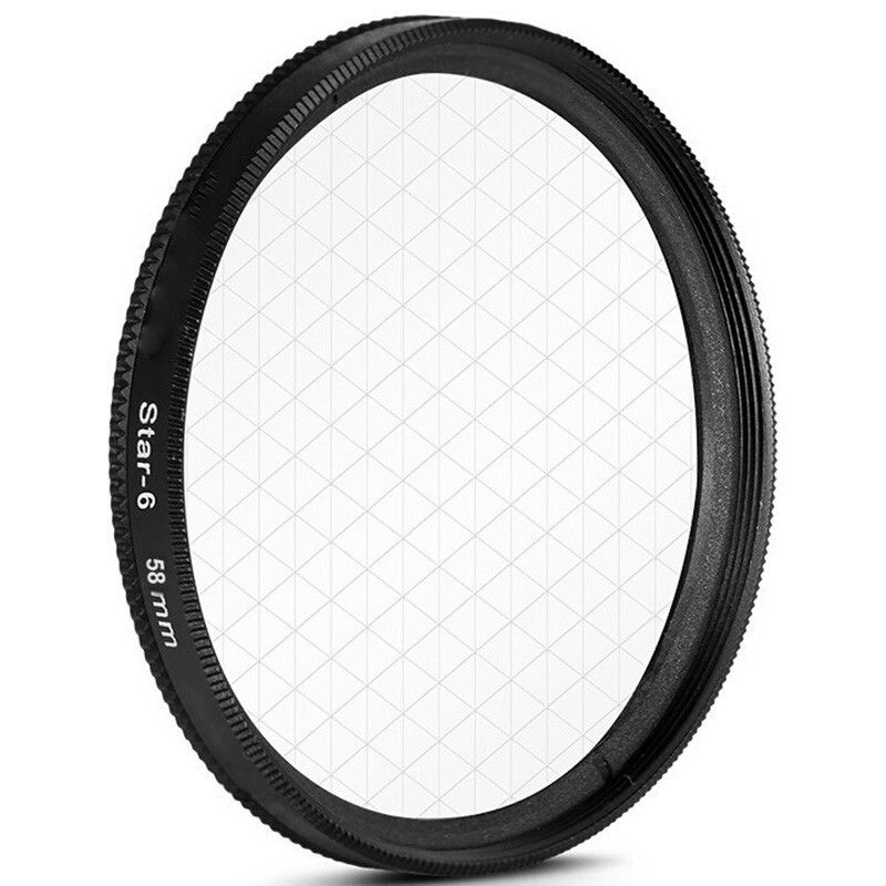 Filtre étoile 37mm/40.5mm/46mm/49mm/52mm/58mm/62mm/67mm/72mm/77mm/82mm/95mm,4 6 objectif ligne 8 points pour Canon,Nikon,Sony,DSLR - Type [Star 6]-52mm