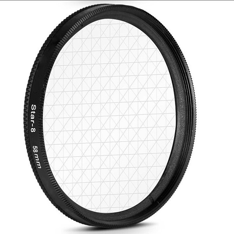 Filtre étoile 37mm/40.5mm/46mm/49mm/52mm/58mm/62mm/67mm/72mm/77mm/82mm/95mm,4 6 objectif ligne 8 points pour Canon,Nikon,Sony,DSLR - Type [Star 8]-52mm