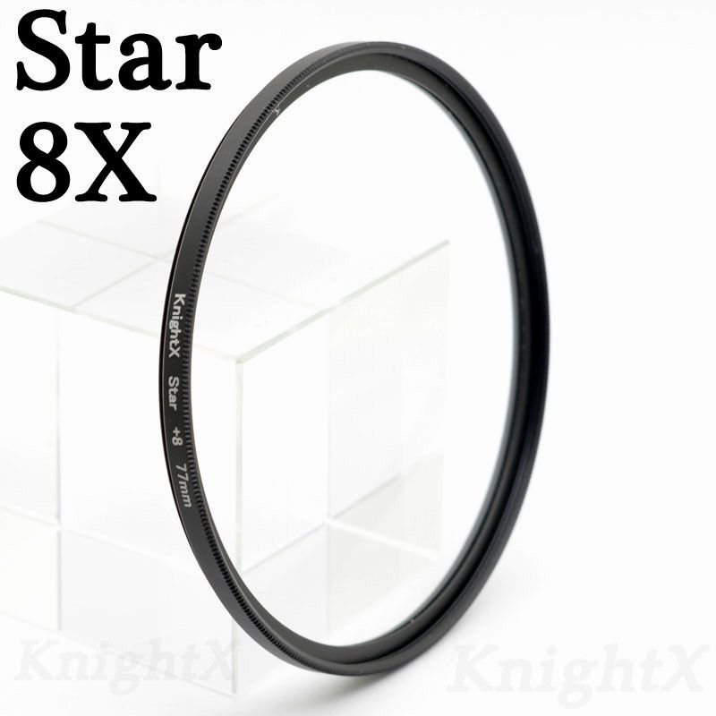 KnightX FLD UV CPL ND Star gnd filtre d'objectif de caméra pour canon eos sony nikon 49 52 55 58 62 67 72 77 mm d3300 kit dslr d5100 1300d - Type Star 8X-72mm