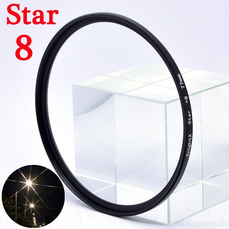 filtre d'objectif pour appareil photo,pour canon eos sony nikon 700d set 1200d 400d,49mm 52MM 55MM 58MM 62mm 67MM 77MM - Type Star 8X-58mm