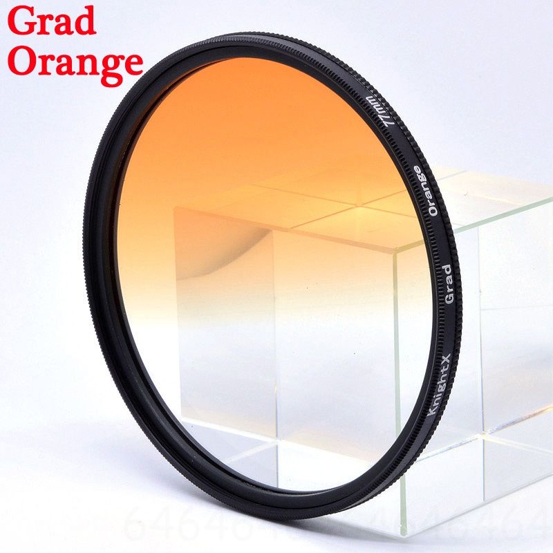 KnPackage-Filtre d'objectif d'appareil photo pour Canon,Sony,Nikon,49mm,52mm,55mm,58mm,67mm,72mm,77mm,X,FLD,UV,CPL,Nwiches volontairement 4,8 étoiles,GND,photographie - Type Grad Orange-58mm