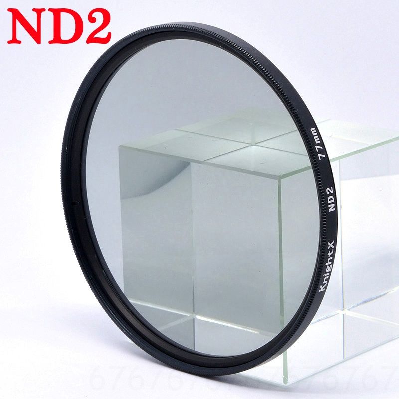 KnPackage-Filtre d'objectif d'appareil photo pour Canon,Sony,Nikon,49mm,52mm,55mm,58mm,67mm,72mm,77mm,X,FLD,UV,CPL,Nwiches volontairement 4,8 étoiles,GND,photographie - Type [ND2]-52mm