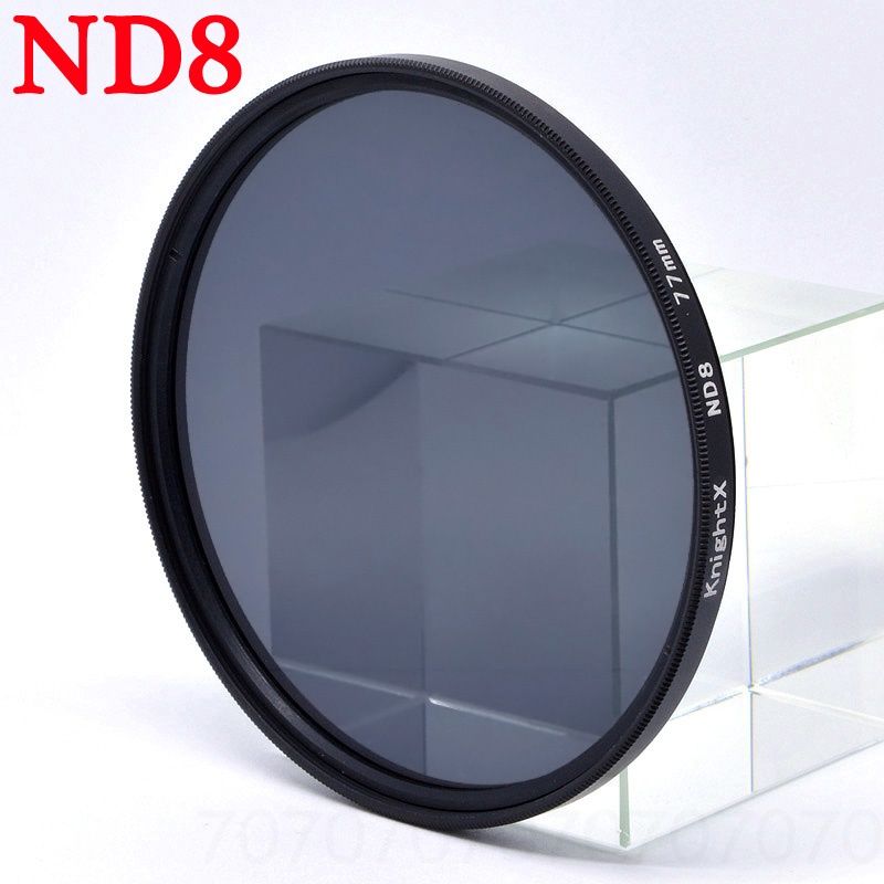 KnPackage-Filtre d'objectif d'appareil photo pour Canon,Sony,Nikon,49mm,52mm,55mm,58mm,67mm,72mm,77mm,X,FLD,UV,CPL,Nwiches volontairement 4,8 étoiles,GND,photographie - Type [ND8]-52mm