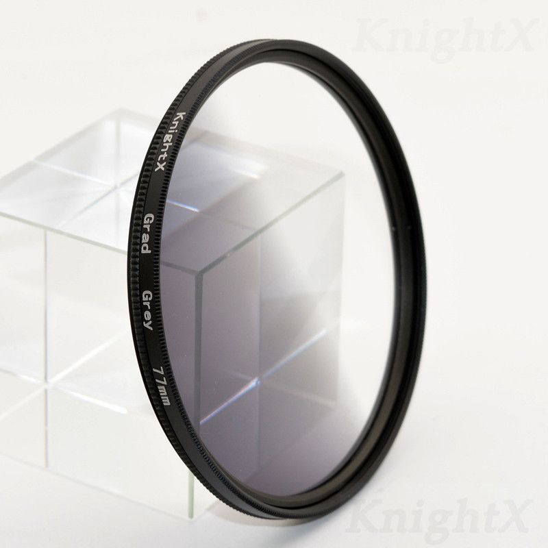 filtre de 24 couleurs,49mm 52mm 55mm 58mm 67mm 77mm pour objectif nikon canon sony eos photo dlsr d3200 a6500 - Type Grad ND8 Gray-77mm