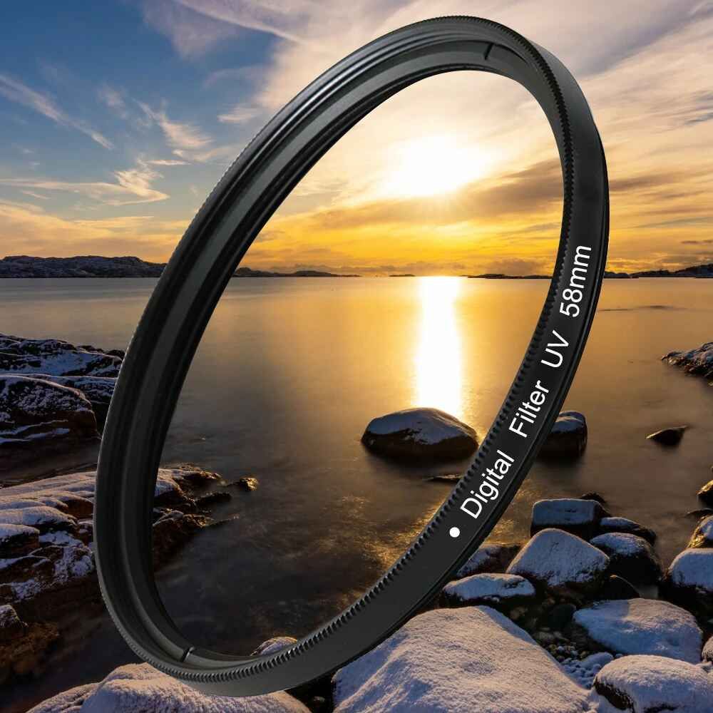Protecteur d'objectif pour appareil photo reflex numérique Canon Nikon,filtre UV,paquet 191,37mm,40.5mm,43mm,46mm,49mm,52mm,55mm,58mm,62mm,67mm,72mm,77mm,82mm - Type 58mm #B