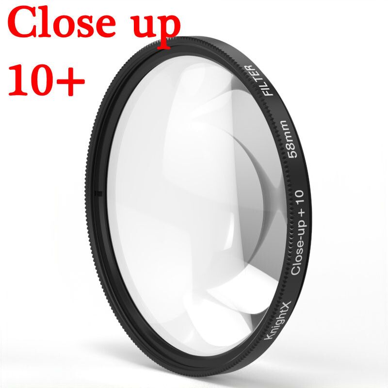 filtre d'objectif de caméra Macro 10 +,pour Canon Eos Sony Nikon 400d D5300 200d 1300d D600 49mm 52mm 55mm 58mm 62mm 67mm - Type Close Up 10X-37MM