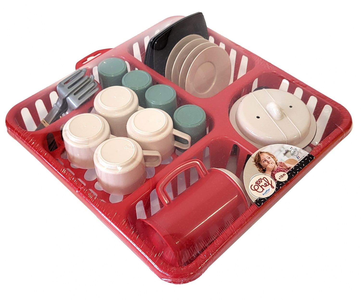 100% Chef Egouttoir Carré Garni 30 Cm