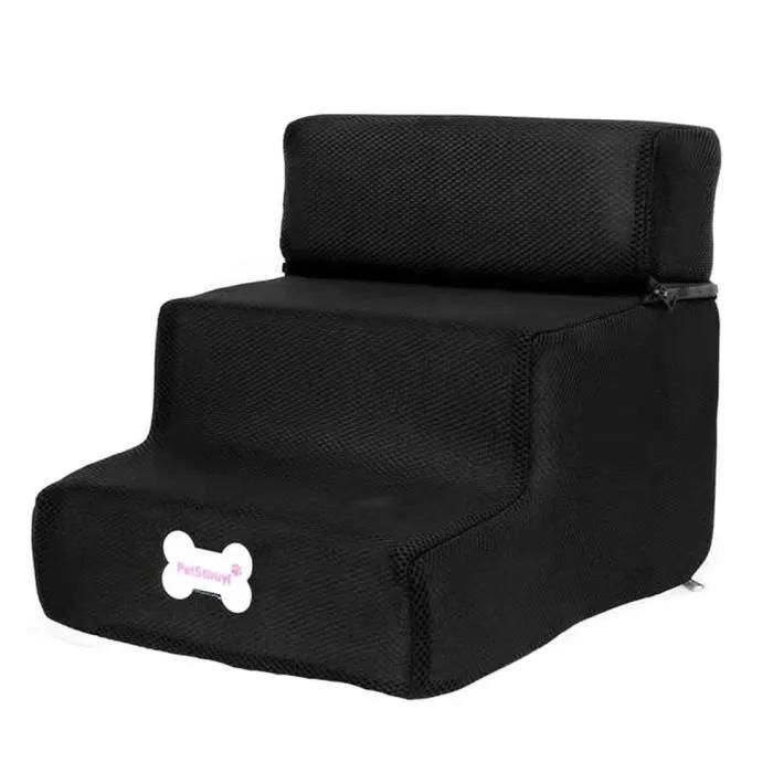 Comparer les prix de Aire De Jeu Chelle De Rampe Pour Animaux De Compagnie Petit Escalier Pour Animaux De Compagnie Chelle De Lit À 3 Marches,Noir