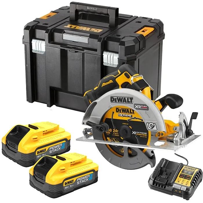 Scie Circulaire XR 18V Sans Fil Advantage 5Ah Li Ion Brushless 190 mm DEWALT DCS573H2T QW
