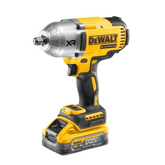 Boulonneuse 12? XR 18V DEWALT 5Ah Li Ion Brushless 1396 Nm Jonc de Sécurité DCF900H2T QW