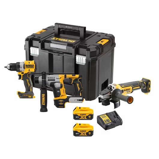 Pack 3 outils XR 18V DCD800DCH172DCG405 BRUSHLESS + 2 batteries 5Ah + chargeur + coffret T STAK DEWALT DCK2095D2T QW