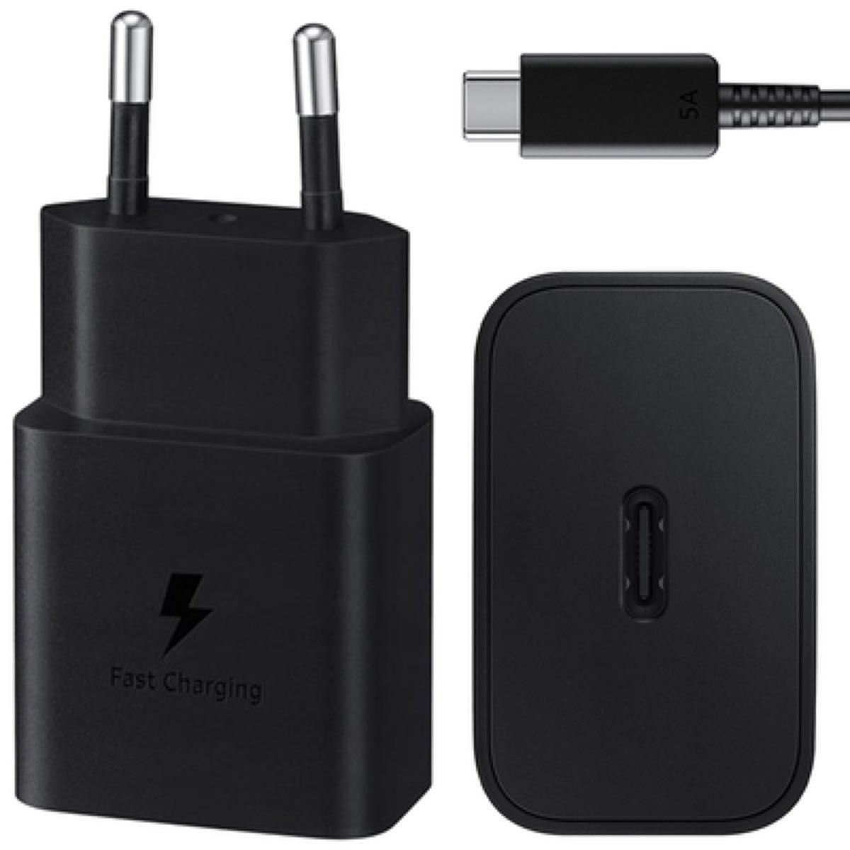 Original 15w Adaptateur de Charge Noir TYPE-C Prise Secteur Courant + Cable Cordon Usb-C Pour Samsung Galaxy A03 A03s A04 A04e A04s A12 A13 A14 5G F04 F13 M04 M13 M14