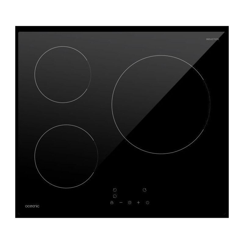 Table de cuisson induction OCEANIC 3 foyers L60 x P52 cm OCEATI3Z7B - vue 2