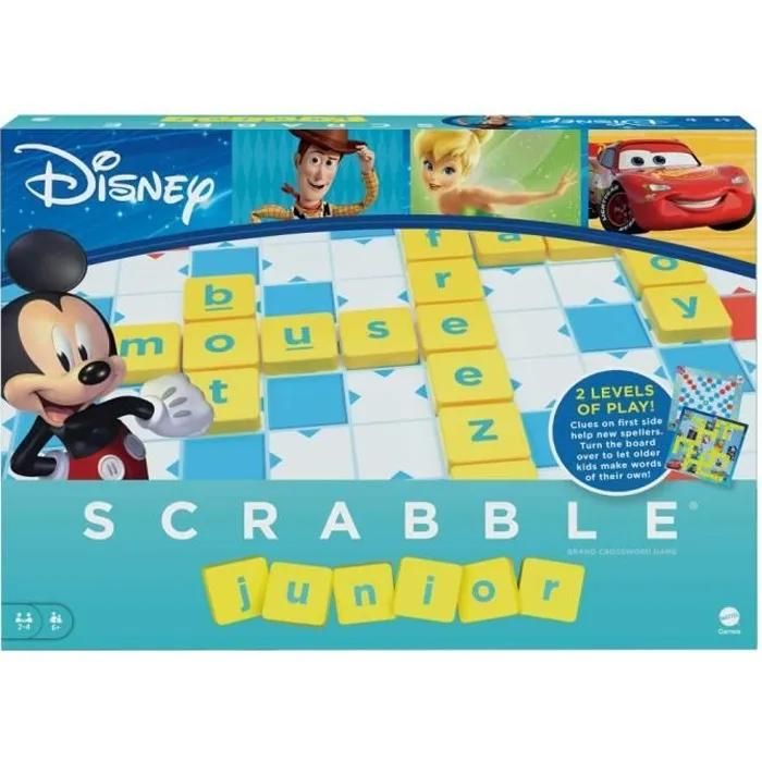 Scrabble Junior Disney Gioco Di Parole Crociate Per Bambini Dai 5 Ai 10 Anni Con 2 Giochi In 1