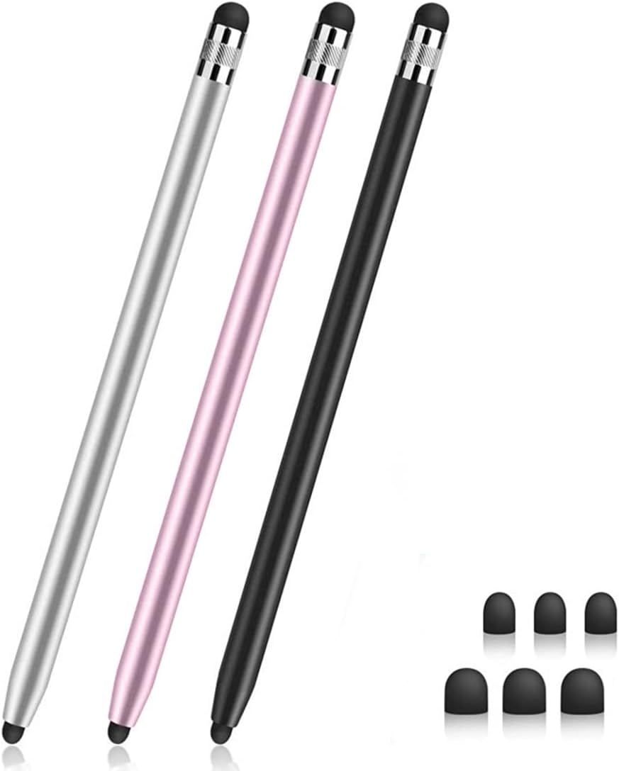 3 Pièce Stylet Tactile, 2 En 1 Stylo Tablette Ecran Tactile, Stylos Pour Écrans Tactiles Para Tablette Et Téléphones Portables, Stylo Compatible Avec Ipad, Iphone, Samsung, Huawei, Etc