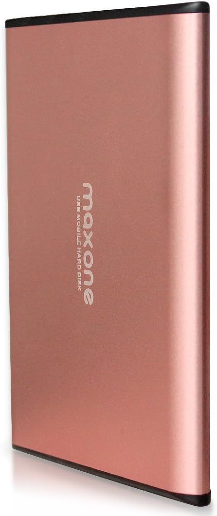 Disque Dur Externe Portable 320Go - 2.5"" USB 3.0 Ultra Fin Tout-Aluminium Stockage HDD pour Xbox One, PS4, PC, Mac, Laptop, Ordinateur de Bureau, Ordinateur Portable, Wii U, TV, Windows (Rose Pink)