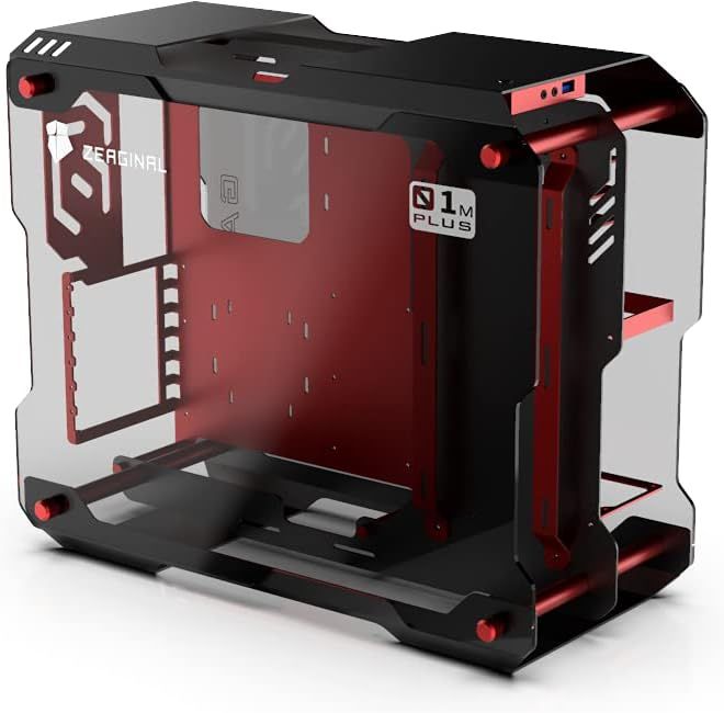 ZC-01M Plus (Noir/Rouge) - Boitier PC Ouvert ATX