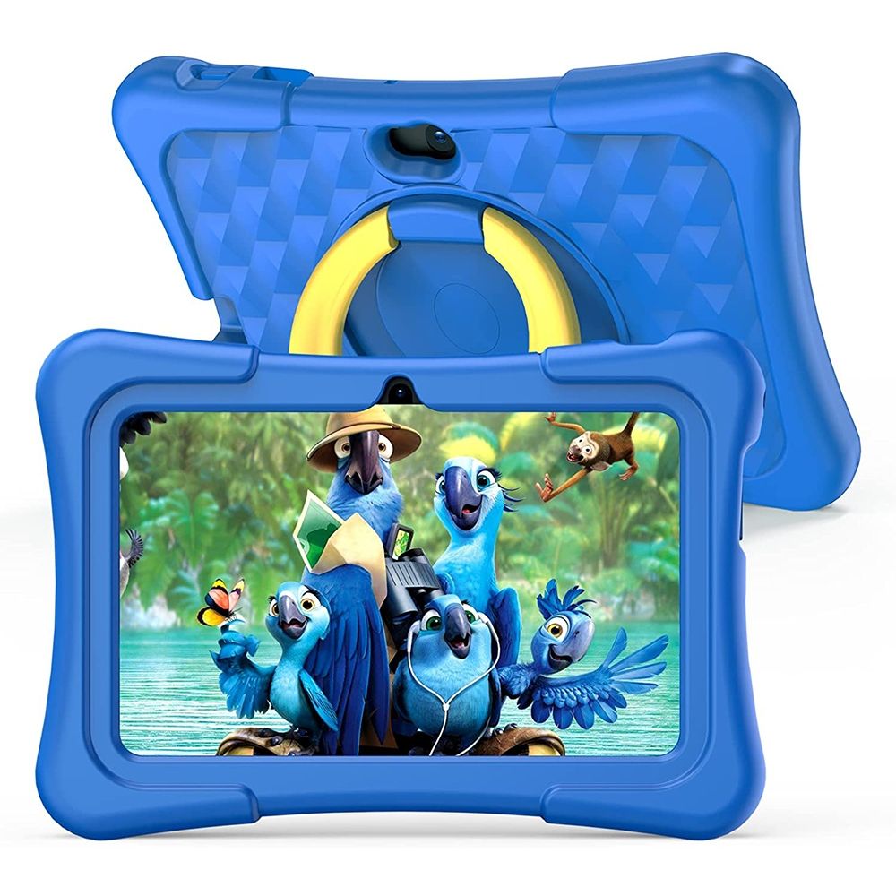 Tablette Enfant 7 Pouces Android 13 Antichoc Multilingue Avec Contrôle Parental + SD 32Go Bleu YONIS