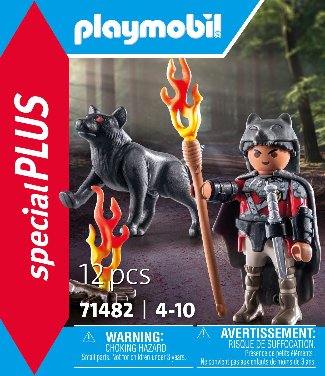 Figurine Guerrier Avec Loup Spe+ Playmobil - vue 3