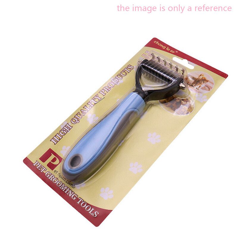 Coupe-N?ud De Fourrure Pour Animaux De Compagnie,Outils De Toilettage Pour Chiens Et Chats,Peigne D'épilation,Brosse À Double Face,Produits Pour Animaux De Compagnie,Fournisseurs - Type Bleu-L
