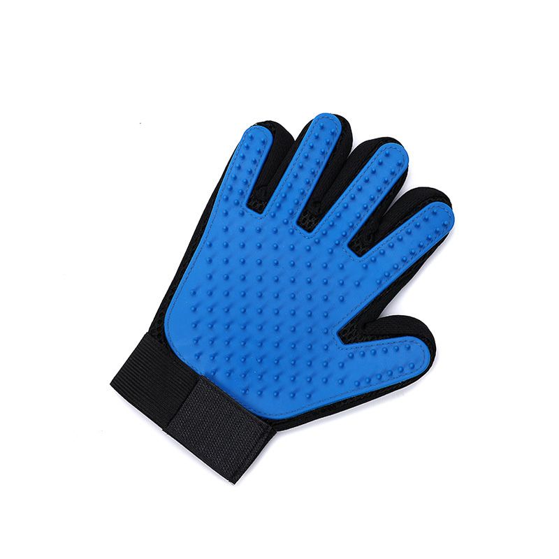 Gants De Toilettage Et De Soin Flottants Pour Animaux De Compagnie,Peigne De Bain Pour Chiens,Massage Des Mains Gauche/Droite,Brosse À Poils,Fournitures Pour Animaux De Compag - Type Left Hand Blue