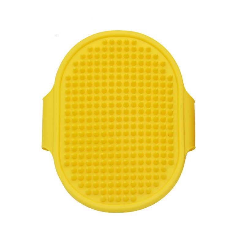 Brosse De Bain En Caoutchouc Pour Le Toilettage De Chat Et Chien,Gant En Silicone Pour Le Massage Et Le Nettoyage D'animal De Compagnie,Peigne Pour Le Lavage De La Fourrure Et Des Pol - Type Yellow