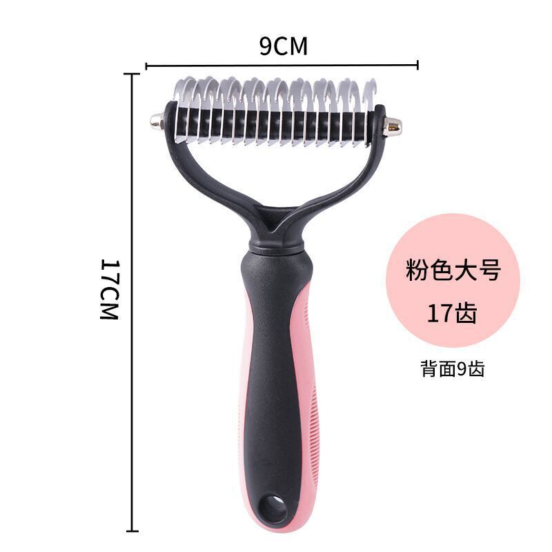 Brosse De Démêlage Professionnelle Pour Animaux De Compagnie,Peigne De Démêlage À 2 Côtés,Râteau Pour Chien Et Chat,Outils De Toilettage Pour Chiot,Perte De Poils Volants Sous - Type New Large Size #C