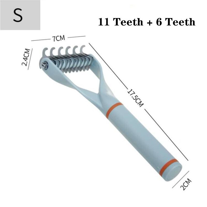 Peigne À N?ud En Fourrure Pour Animaux De Compagnie,Accessoire De Toilettage Pour Chiens Et Chats,Peigne Pour Éliminer Les Poils,Brosse À Double Face,Outils Et Produits Pour Animaux D - Type S Blue
