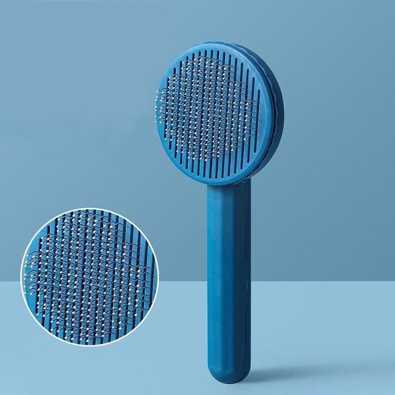 Brosse Autonettoyante Pour Animaux De Compagnie,Peigne Pour Chiens Et Chats,Accessoire De Toilettage Pour Chiots Et Chatons - Type Blue
