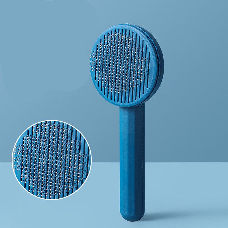 Peigne D'épilation Pour Animaux De Compagnie,Brosse Autonettoyante Pour Chats Et Chiens,Grattoir,Accessoire De Toilettage - Type Blue