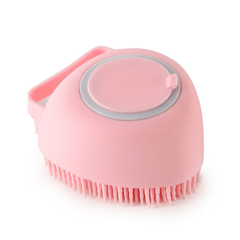Brosse De Massage Douce Pour Chiens Et Chats,Accessoires Pour Animaux De Compagnie,Shampooing,Chiot,Peigne De Massage,Douche De Toilettage,Bain - Type Heart Pink