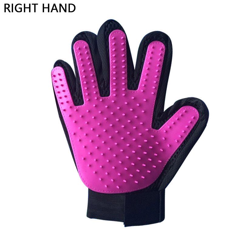 Gants De Toilettage Pour Animaux De Compagnie,Brosse À Cheveux Pour Chat Et Chien,Peigne Pour Chat,Bain,Dissolvant,Propre,Massage - Type Purple Right