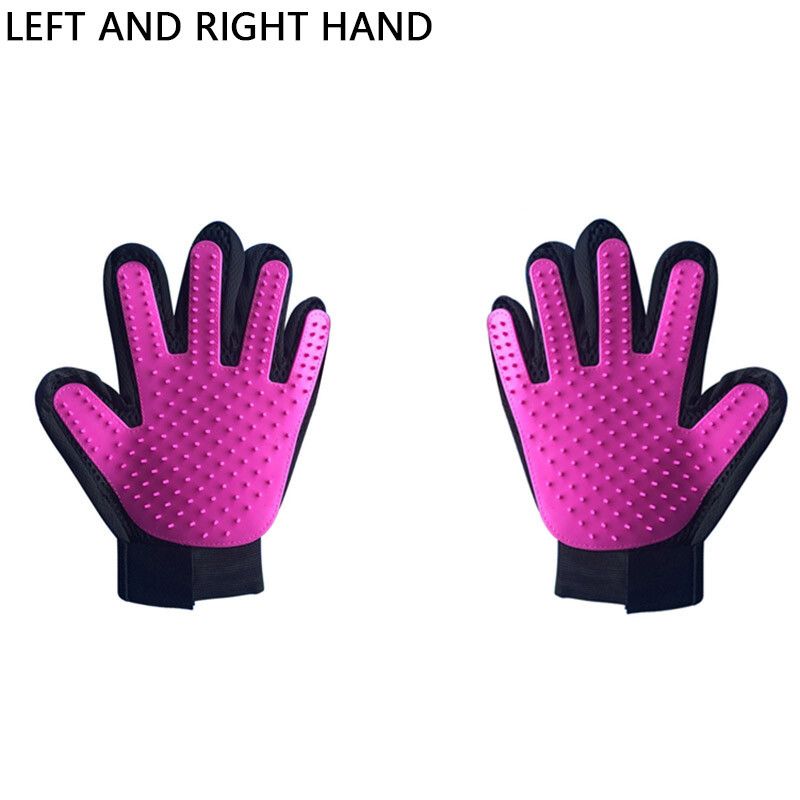 Gants De Toilettage Pour Animaux De Compagnie,Brosse À Cheveux Pour Chat Et Chien,Peigne Pour Chat,Bain,Dissolvant,Propre,Massage - Type Purple 2pcs